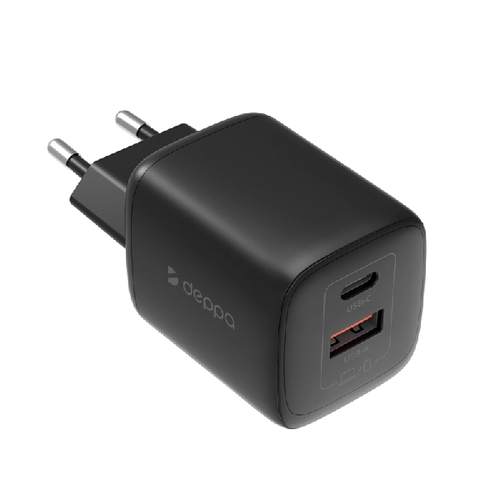 СЗУ Deppa Type-C + USB A PD3.0 QC 4.0 GAN 45W Black (11478) фото 
